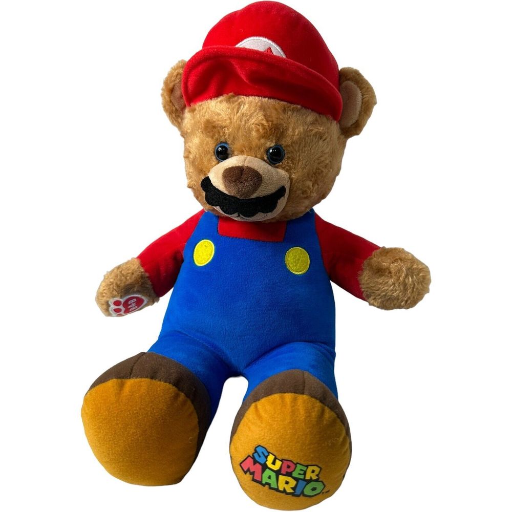 Build A Bear 18" Nintendo Super Mario Bros. Teddy Bear Plush 2017 Stuffed Animal